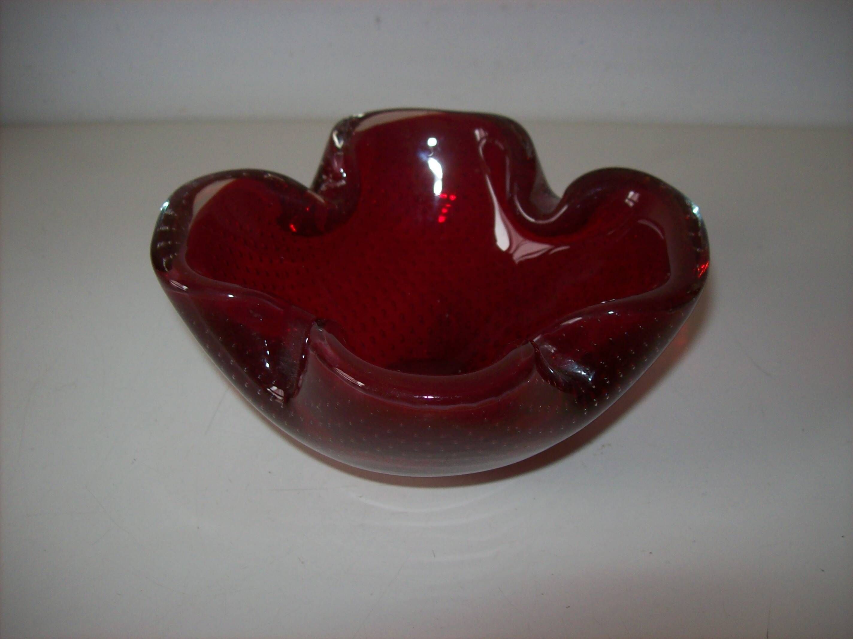 Murano glass bowl by Flavio Poli for Seguso