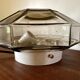 Smoked glass ceiling light ISMOS Italy 1970