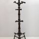 Mid-Century Modern Italian Walnut Floor Coat Hanger with Umbrella Stand, 50