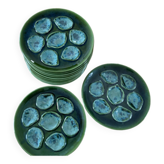Assiettes à huîtres années 50