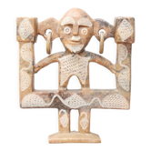 Moroccan anthropomorphic candlestick in stone, 1970s.