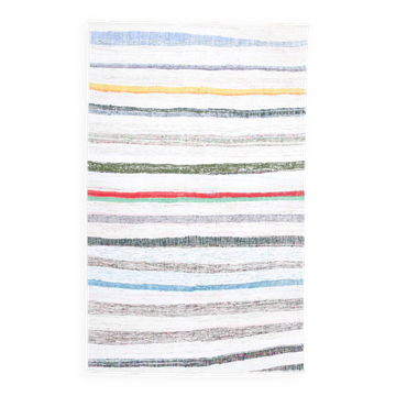 5x8 Colorful Striped Vintage Kilim Rug, 149x238Cm