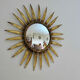 Sun mirror, witch's eye, gilded metal, 70s