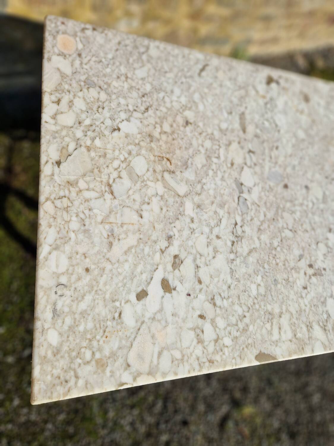 Antique bistro table with marble top