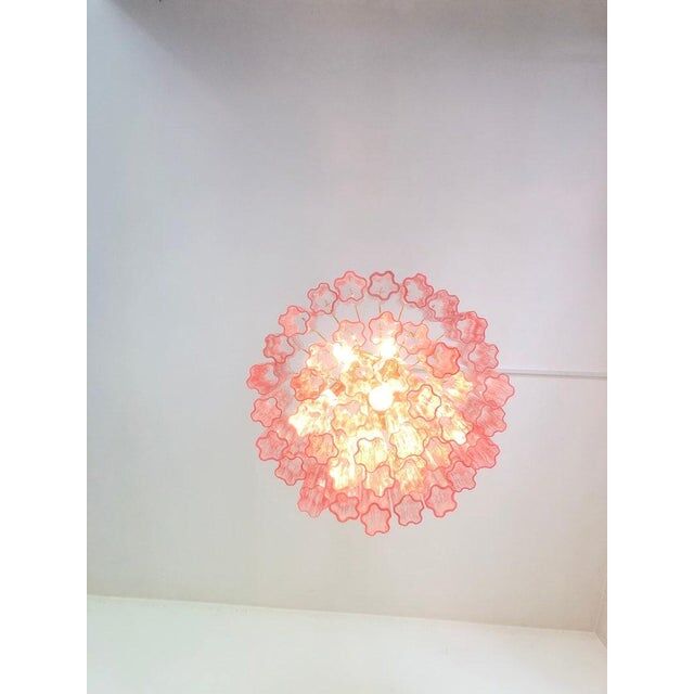 Contemporary Murano glass Sputnik chandelier, Mazzega style, set of 2 or a pair of chandeliers