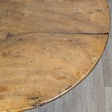 Round walnut coffee table