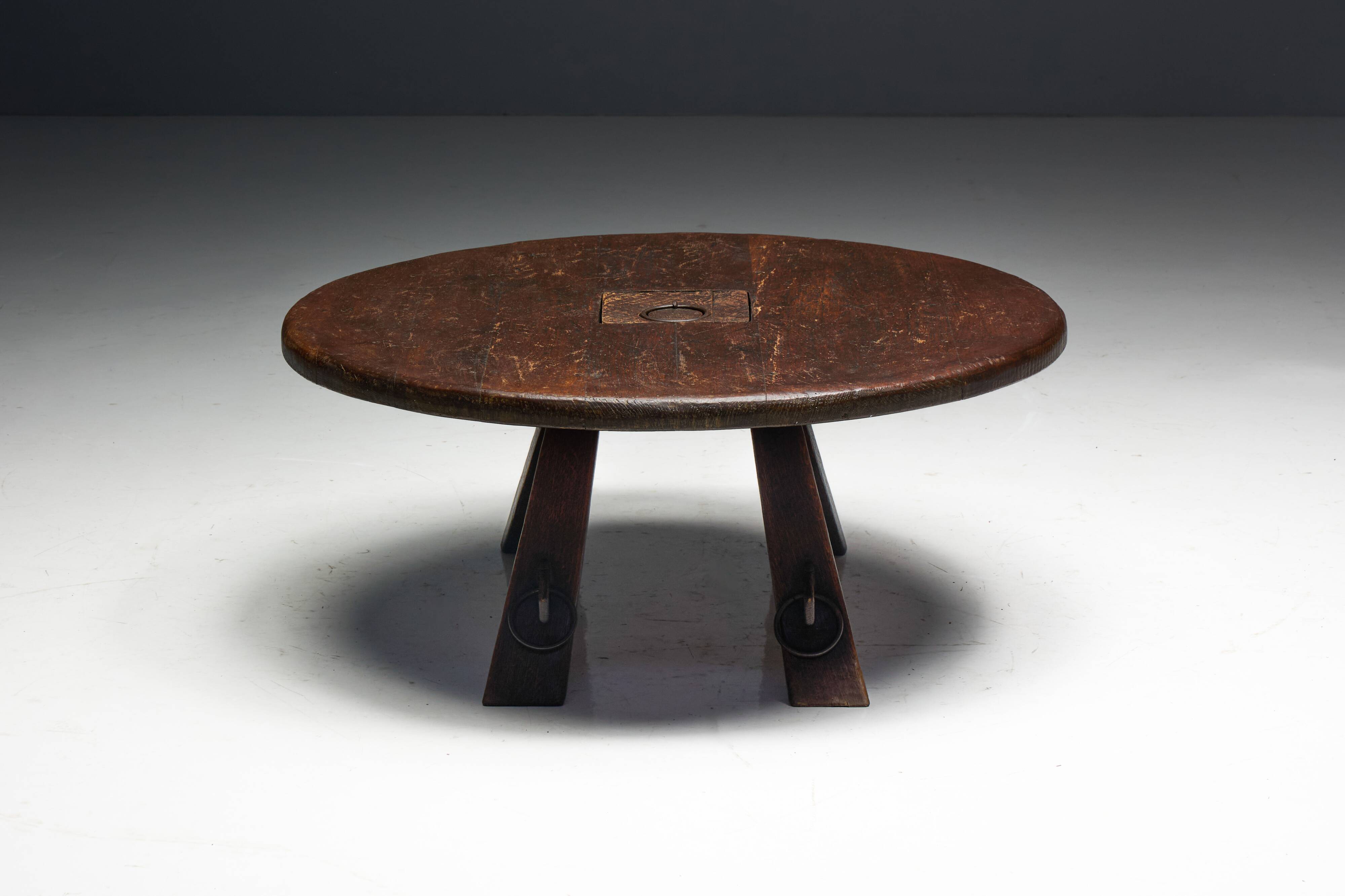 Rustic Antique Coffee Table, France, 1960s