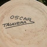 Ceramic Talavera pitcher hand-painted décor