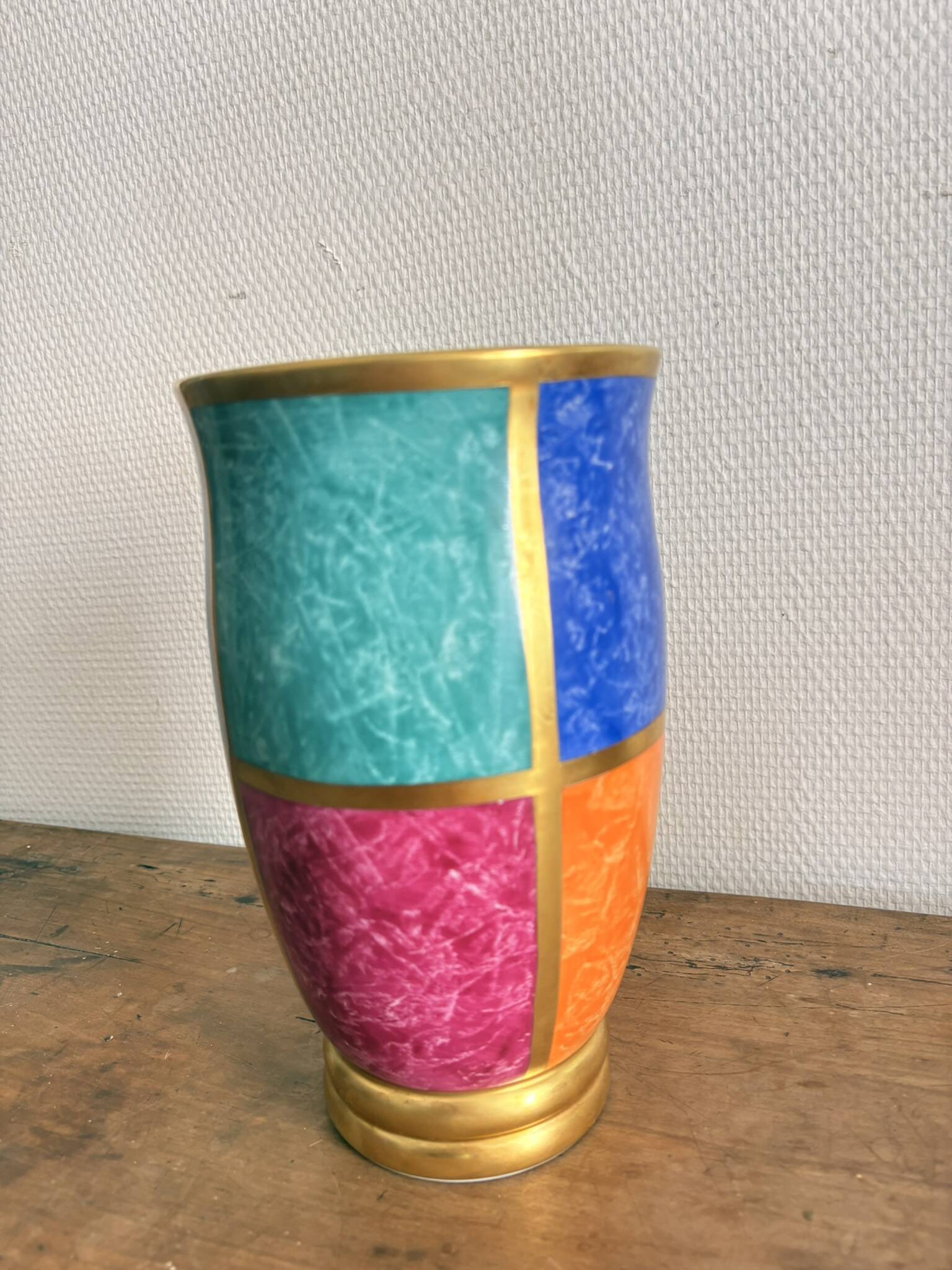 Baluster Vase Babouchka Limoges Porcelain by Artoria