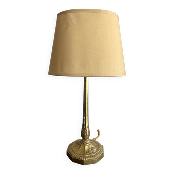 art deco brass lamp