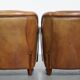 Set of 2 Sheepskin Leather Design Armchairs