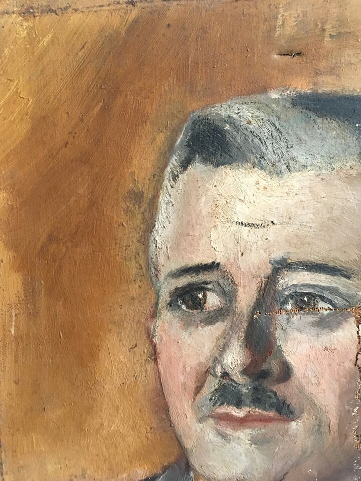 Portrait vintage oil