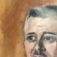 Portrait huile vintage