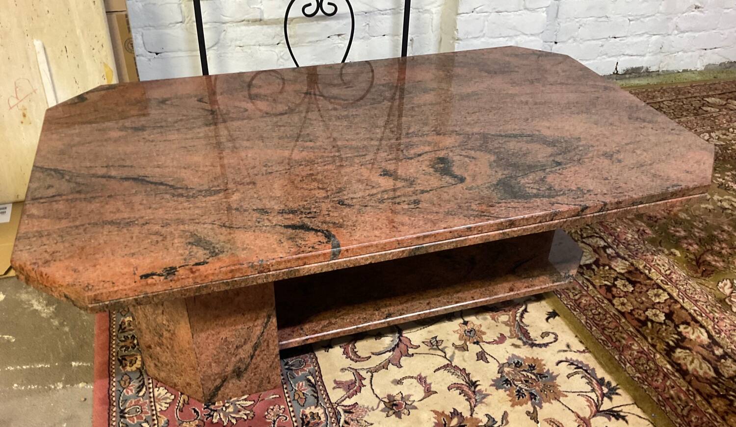 Vintage granite coffee table from the 80s