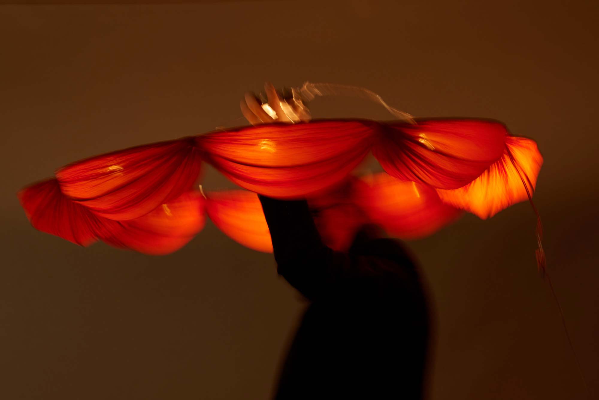 Orange ceiling lamp