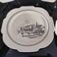 Series of 12 dessert plates and its cake tray Gien Paris Monuments