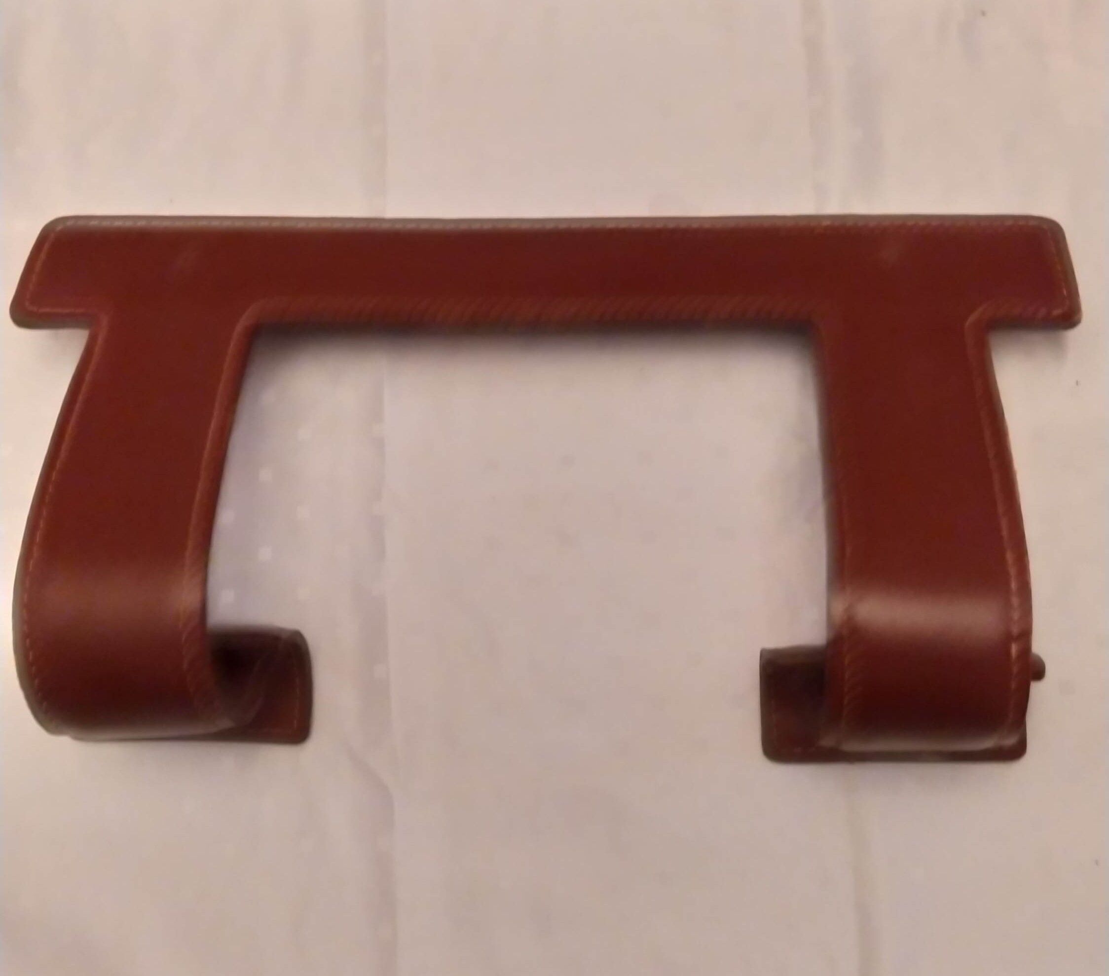 Leather wall coat rack