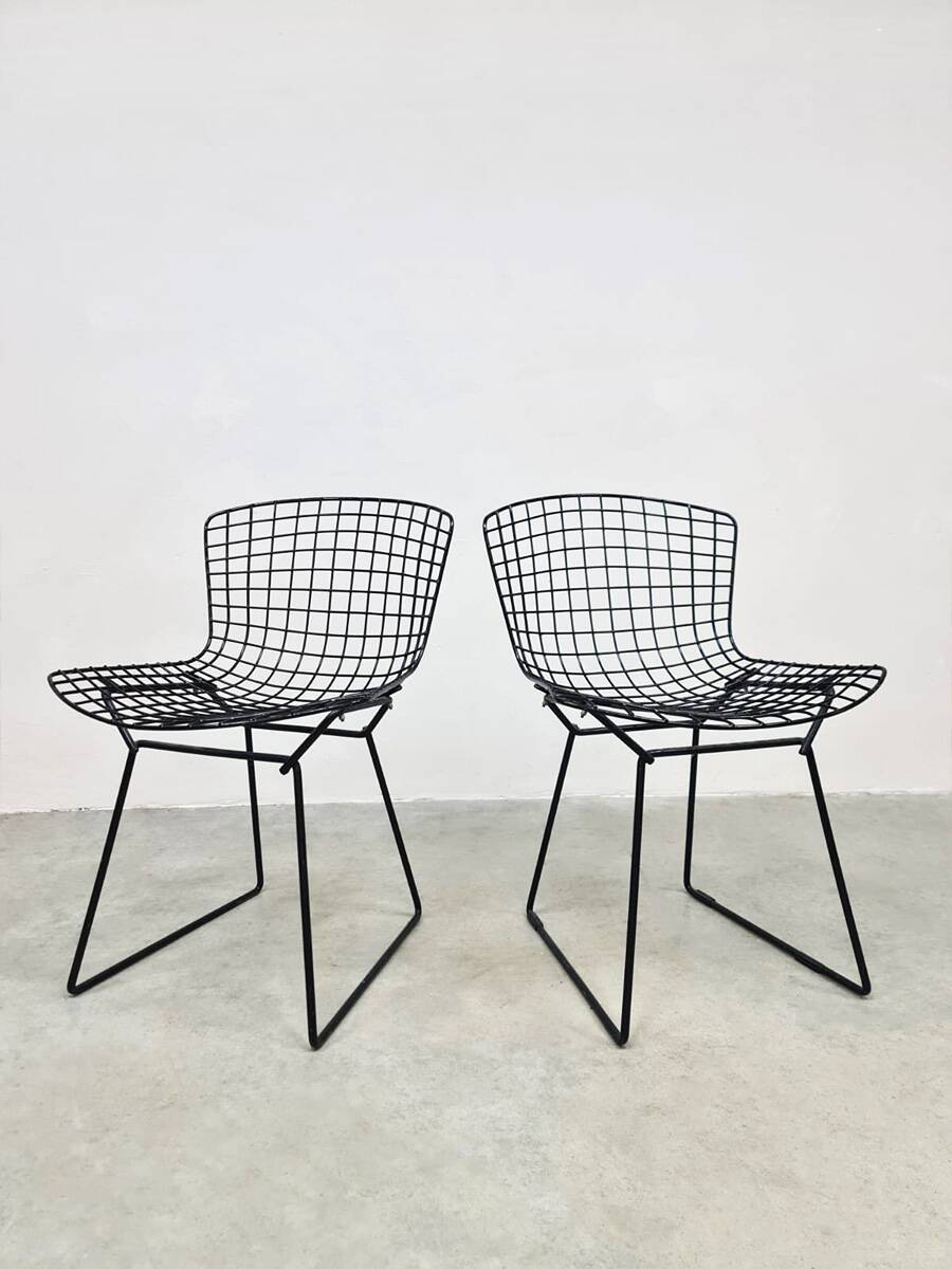 Vintage design wire chair model 420 Harry Bertoia Knoll 1970s