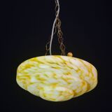 Art Deco yellow Murano glass pendant, 1950