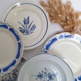 Vintage blue dinner plates