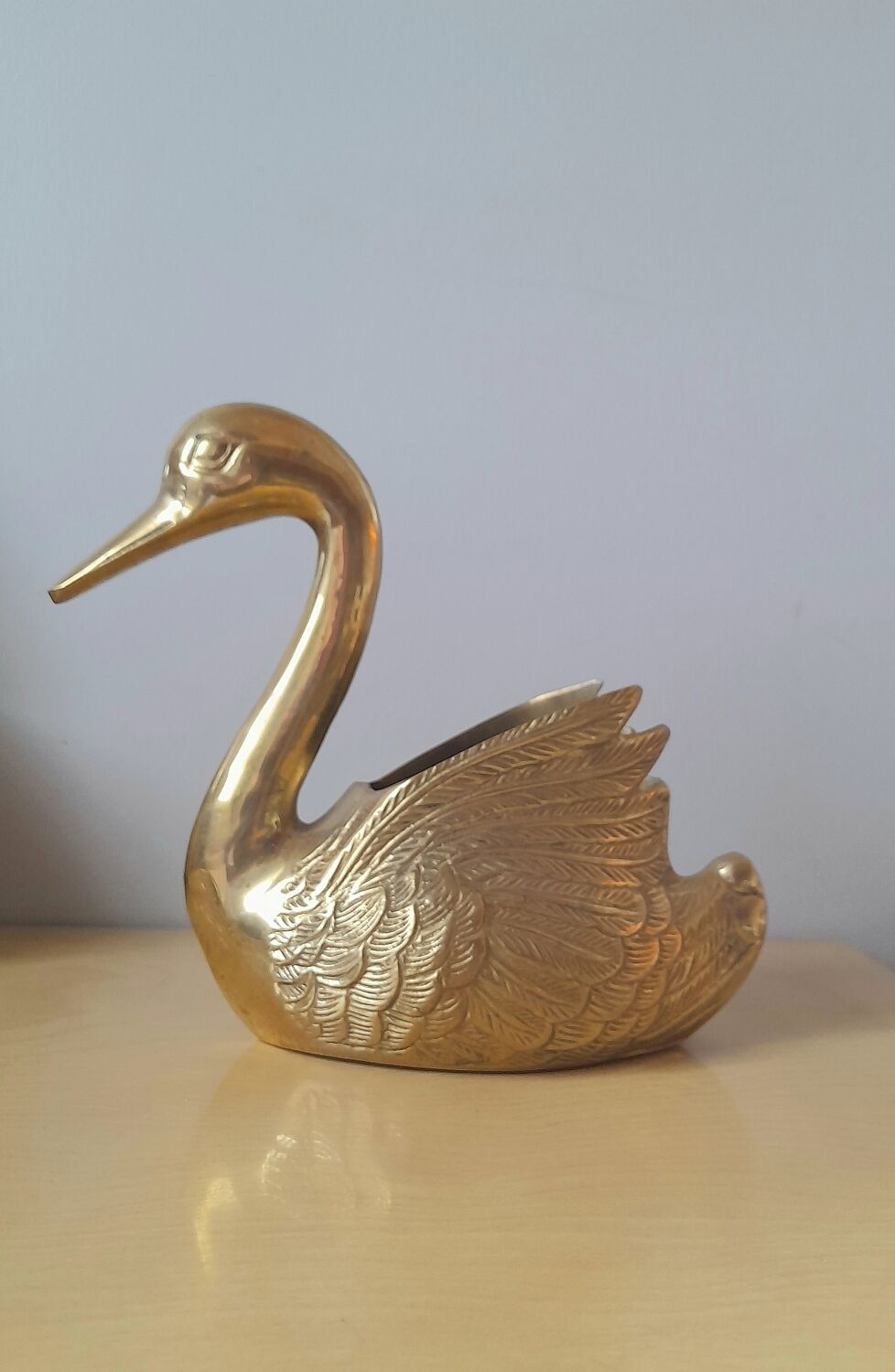 Brass swan 70s