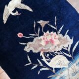 Antique 1890s Chinese Peking rug with crane design 95cm x 152cm