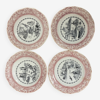 Assiettes à motifs vintage