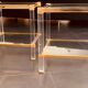 Paire de tables verre laiton circa 1970