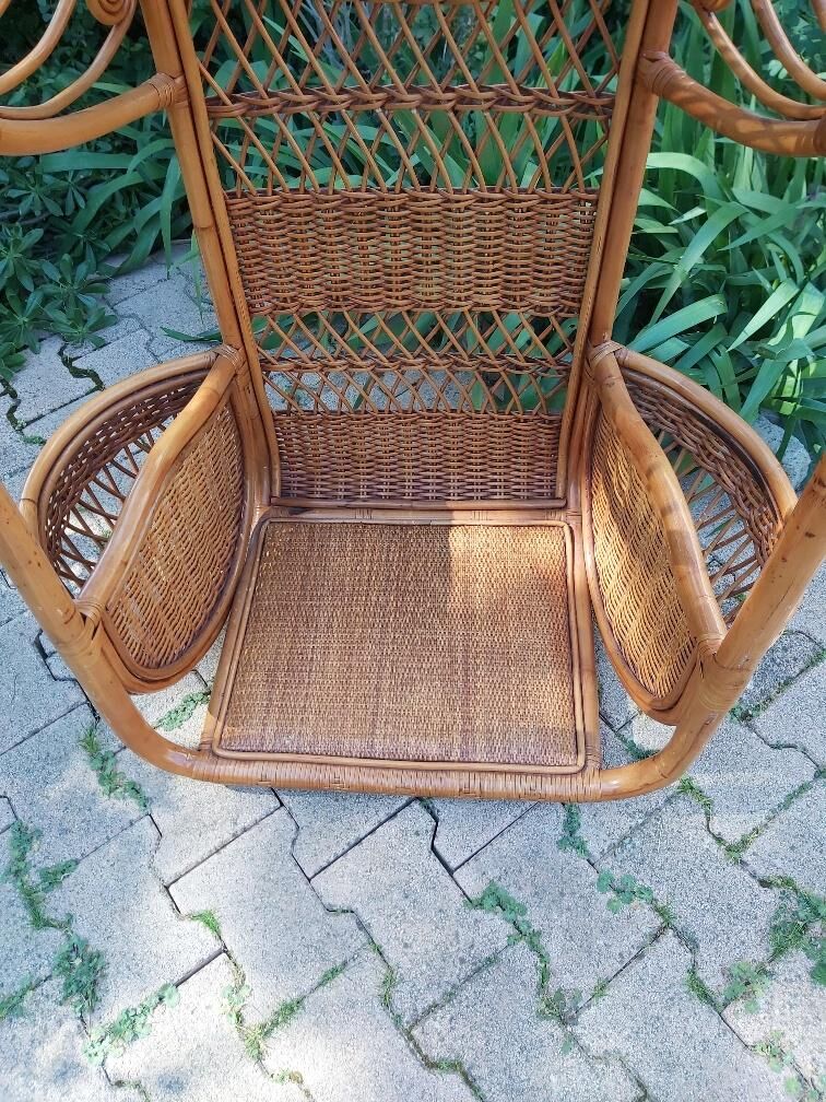 Vintage rattan pod to hang