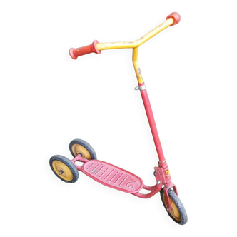 Old nordy children's scooter red metal 1970s vintage
