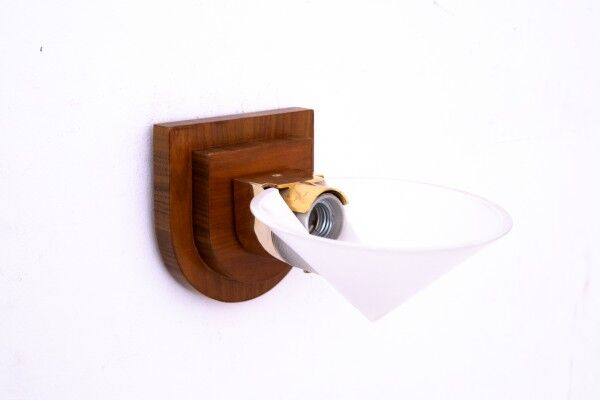 Set of four Art Deco wall lamps, Poland, 1950s.