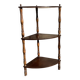 Vintage French wooden corner unit with three shelves