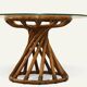 Bamboo and glass table by Bernard Govin – Eguizier edition, 1970