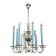 Art Deco Chandelier with Matching Sconces, Czechoslovakia 1930s