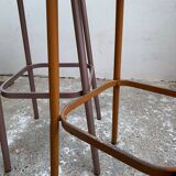 Paire de tabourets de bar vintage en métal