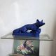 Sculpture années 50 bleu Klein
