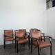 Set of 6 vintage chairs in copper colour.