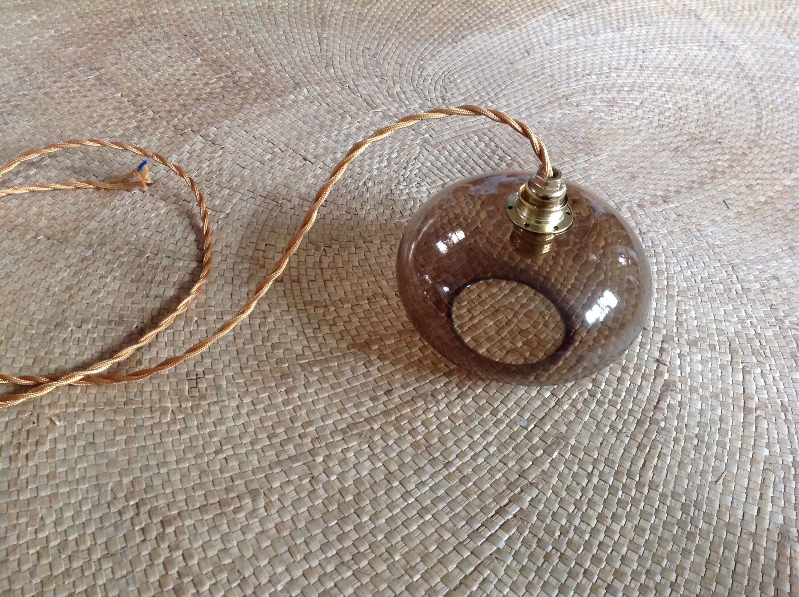 Smoked glass globe Hanging