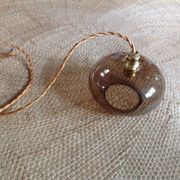Suspension globe en verre fumé