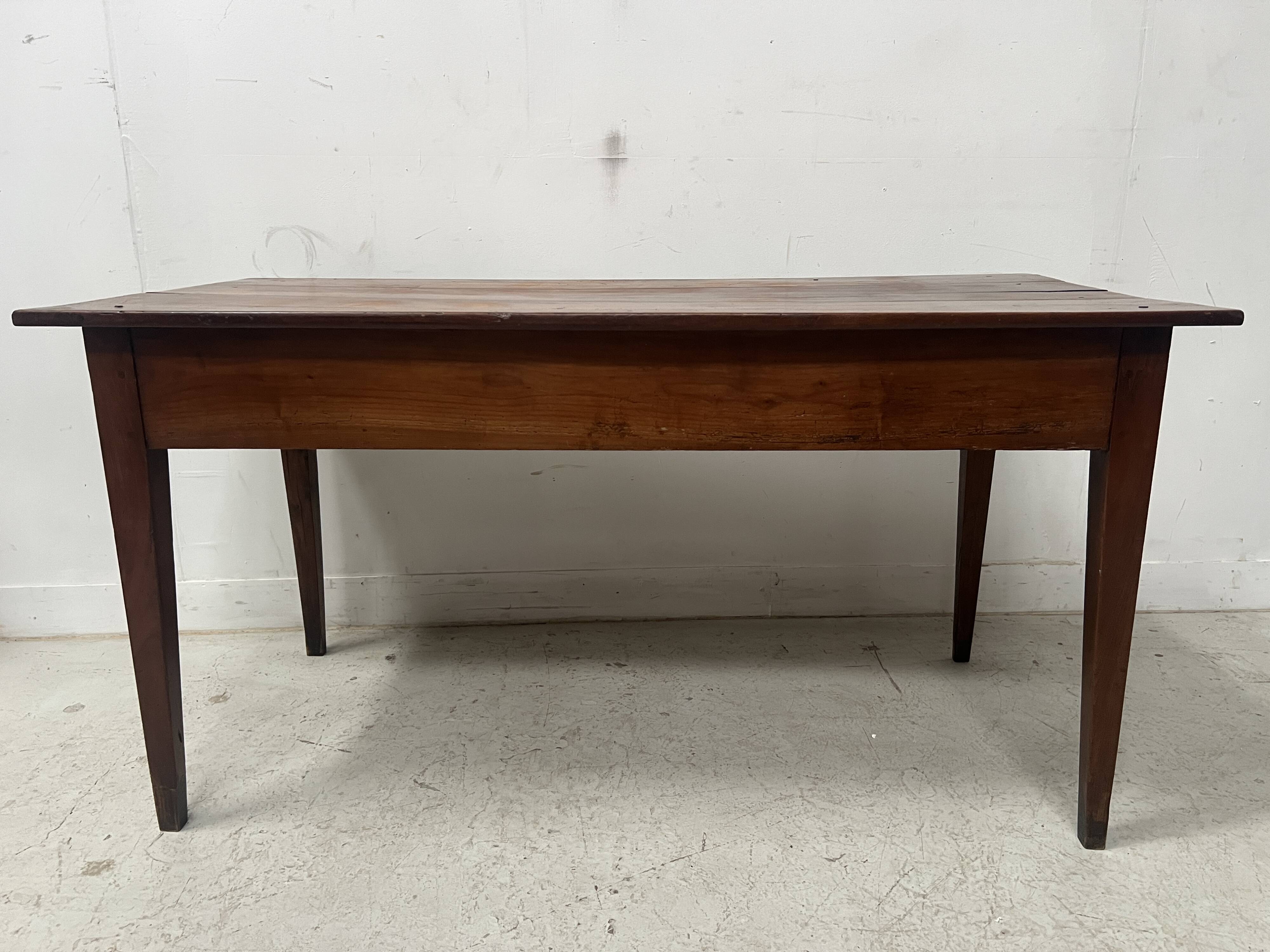 19th century cherry wood style farmhouse table
