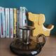 Glass paste candle holder