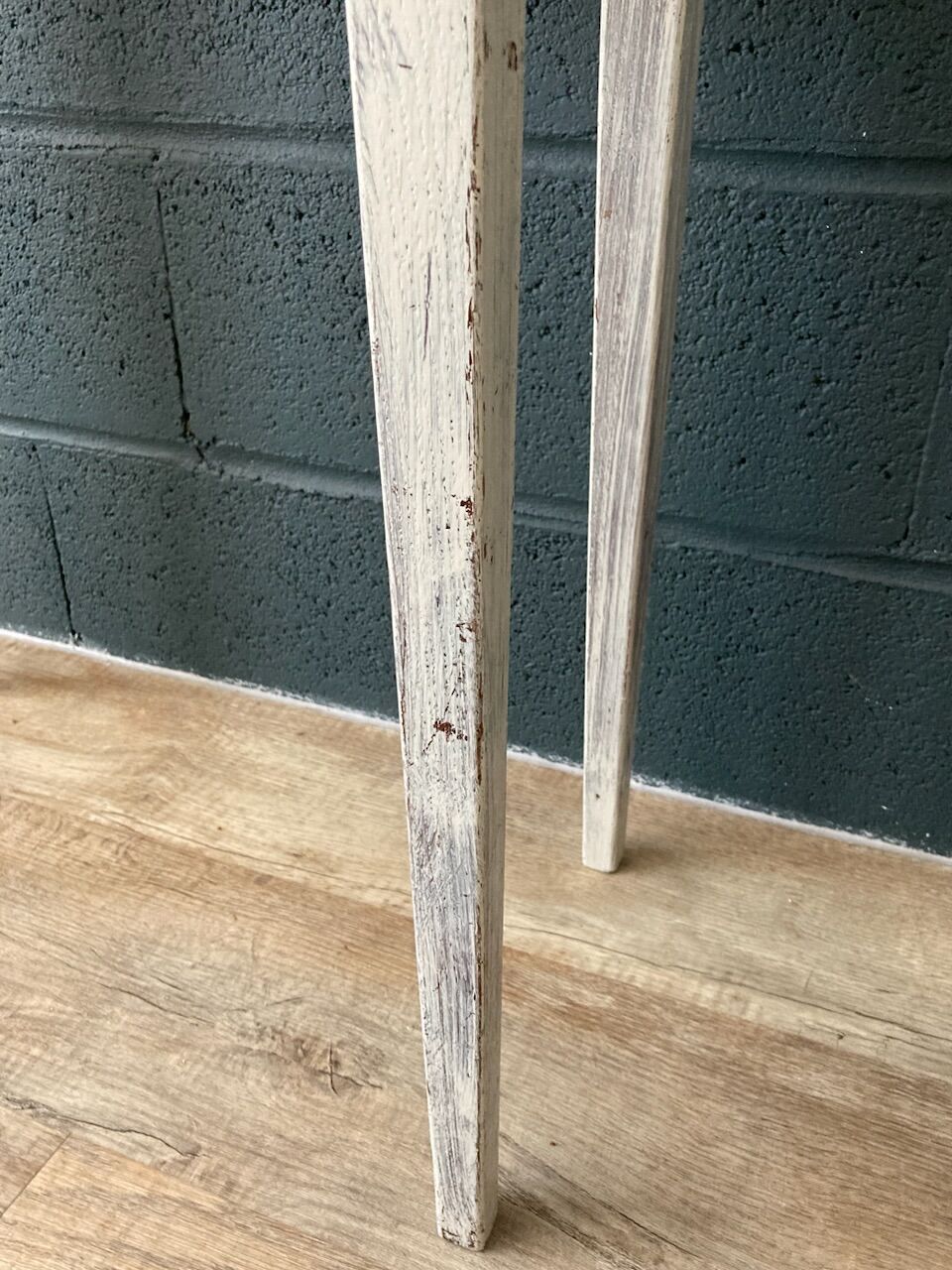 Side table in gray patinated oak