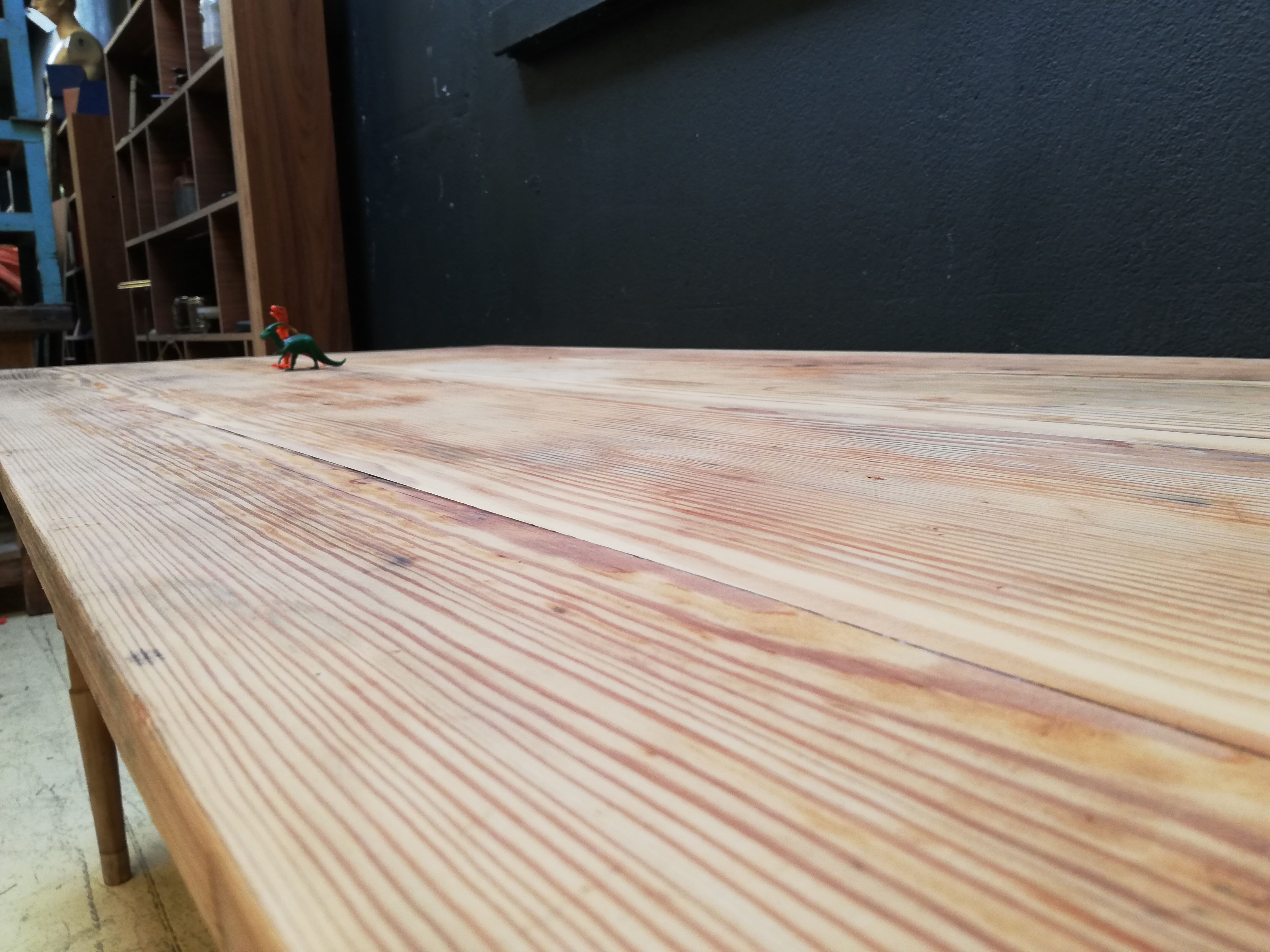 Folding table in wood brewery-guinguette, 6/8 cutlery