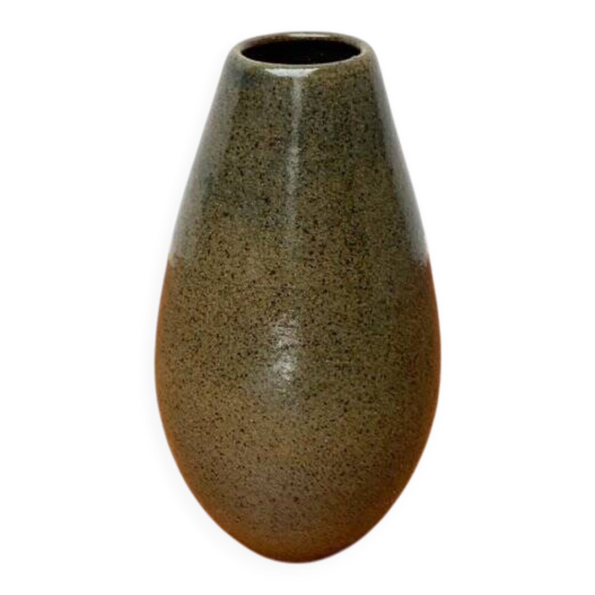 East German pottery vase from the mid-century GDR by VEB Coswig Keramik, 1960s.