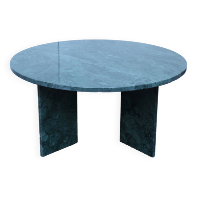 Table basse ronde en marbre émeraude