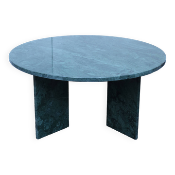 Table basse ronde en marbre émeraude