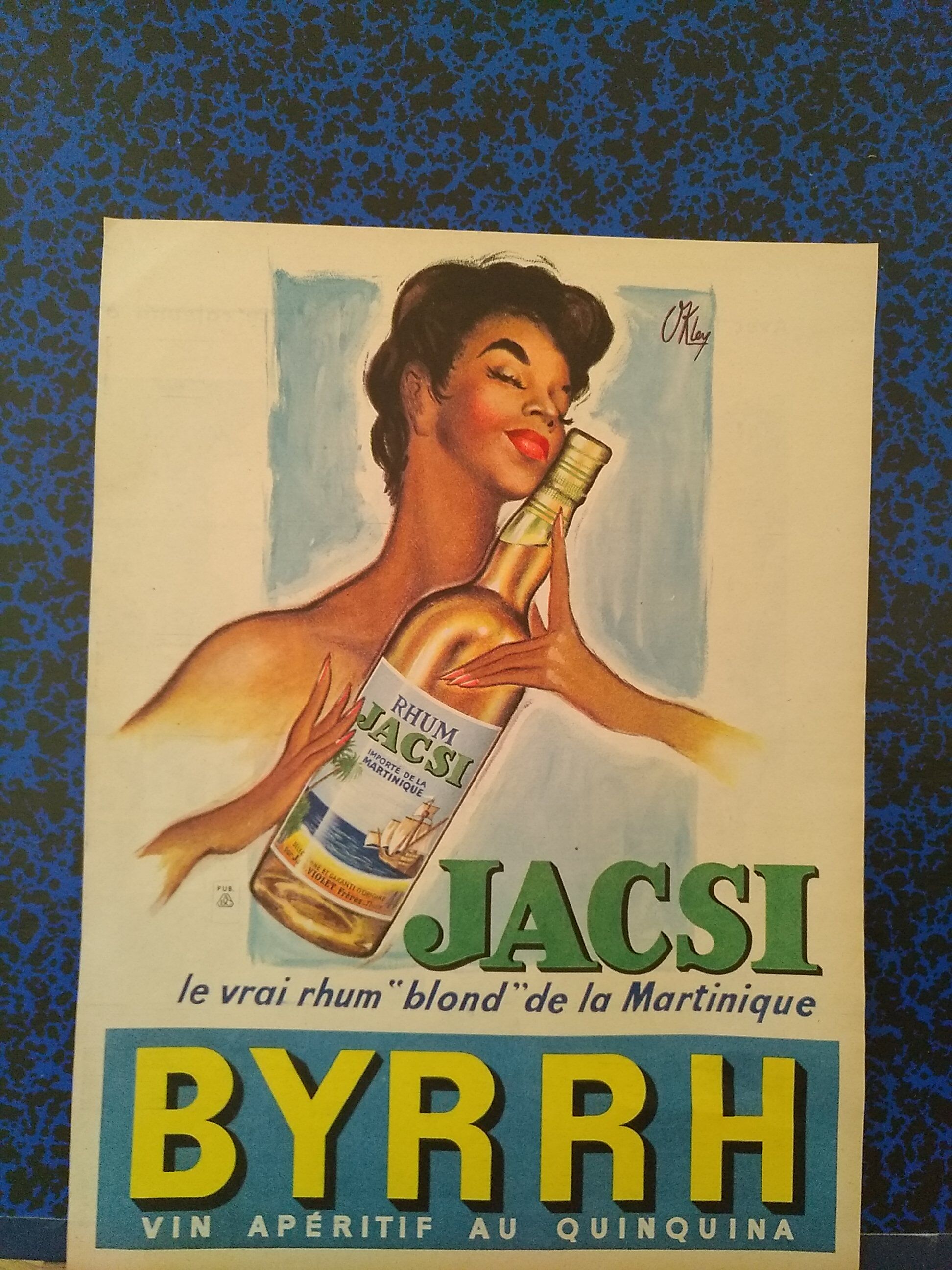 Une publicité papier Rhum