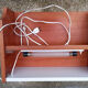 Pair of vintage bedside tables 70s teak and glass
