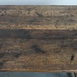 Magnificent and robust antique farmhouse dining table made of pine wood