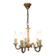 Lustre en bronze doré à 5 bras, époque XXeme